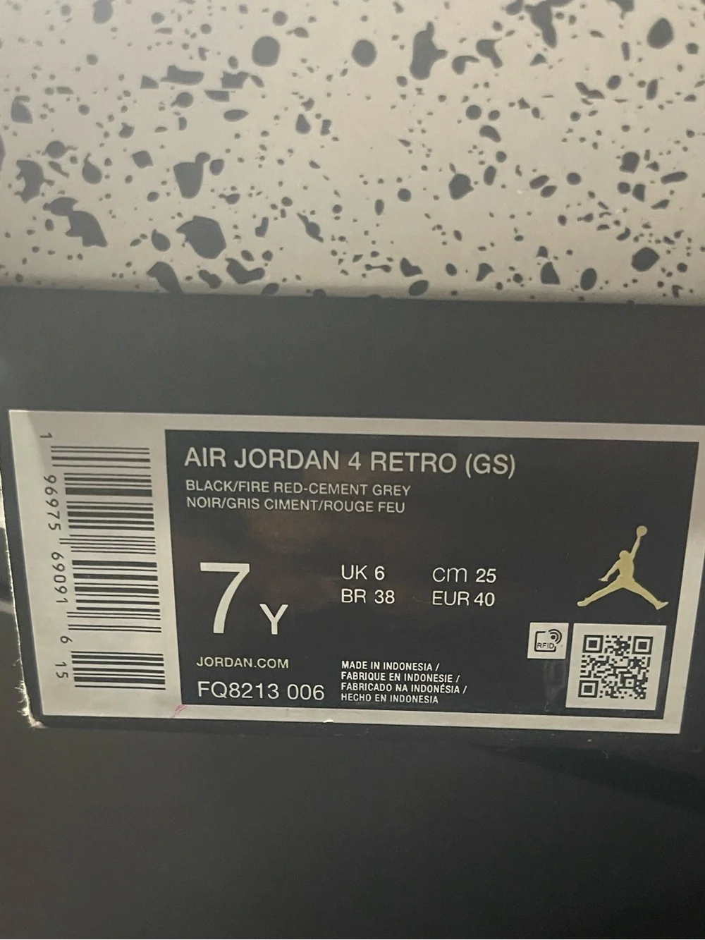 Jordan Air Jordan 4 Retro (GS) Black/Red/Cement Grey Box